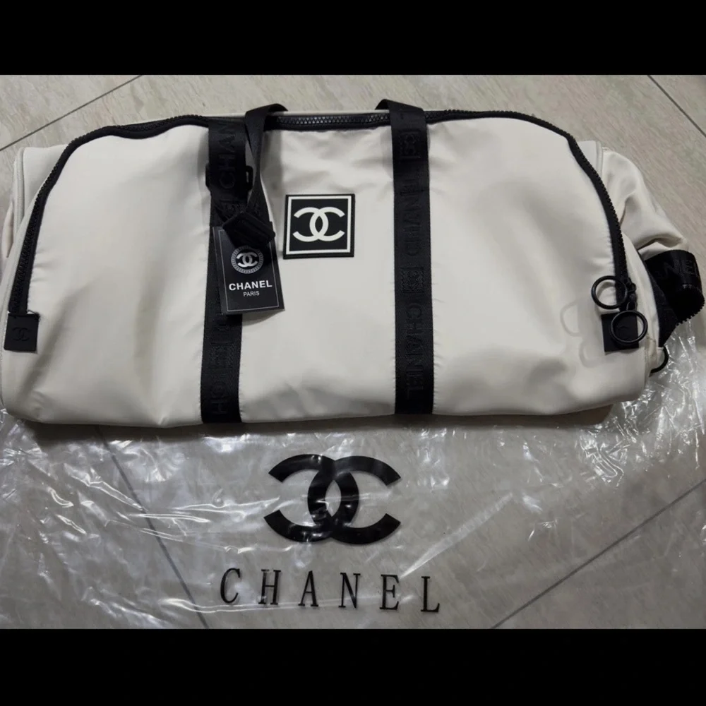 GWP CC Cream/White and Black Designer Duffel Bag